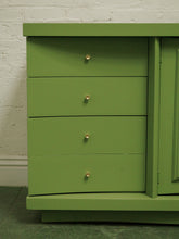 Load image into Gallery viewer, 1950s avocado Green nine Drawer Dresser
