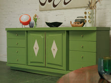 Load image into Gallery viewer, 1950s avocado Green nine Drawer Dresser
