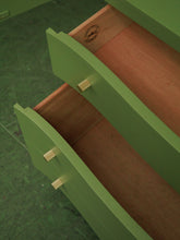 Load image into Gallery viewer, 1950s avocado Green Highboy Dresser
