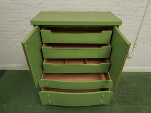 1950s avocado Green Highboy Dresser