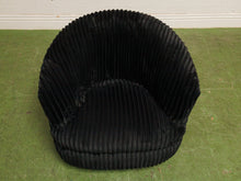 Load image into Gallery viewer, Wide Corduroy Vintage Black Club Chair
