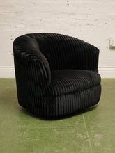 Load image into Gallery viewer, Wide Corduroy Vintage Black Club Chair
