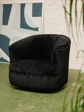 Load image into Gallery viewer, Wide Corduroy Vintage Black Club Chair
