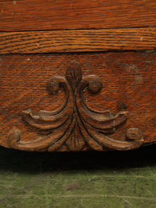 Tiger Oak French Antique Hutch