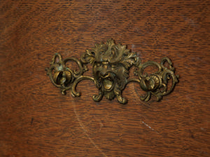 Tiger Oak French Antique Hutch