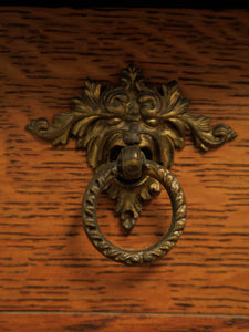 Tiger Oak French Antique Hutch