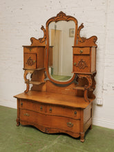 Load image into Gallery viewer, Tiger Oak French Antique Hutch
