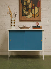 Load image into Gallery viewer, 1960’s 2 drawer blue cabinet
