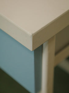 Single Pedestal 1960’s ombré blue desk