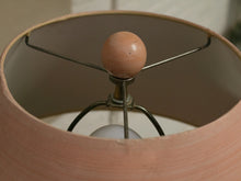 Load image into Gallery viewer, Textured Ceramic Table Lamp with Warm Neutral Shade
