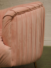 Load image into Gallery viewer, Pink pleated club chair
