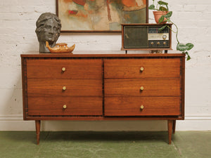 Mid-century vintage six Drawer Dresser