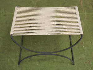 Vintage mid-century Corded outdoor stools