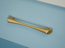 Load image into Gallery viewer, Single Pedestal 1960’s ombré blue desk
