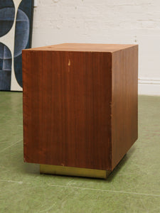Walnut Pedestal Side Table