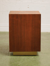Load image into Gallery viewer, Walnut Pedestal Side Table
