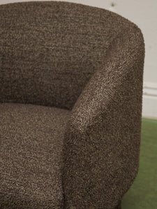 Tweed Brown Barrel Chair