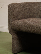 Load image into Gallery viewer, Tweed Brown Barrel Chair
