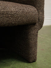 Load image into Gallery viewer, Tweed Brown Barrel Chair
