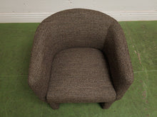 Load image into Gallery viewer, Tweed Brown Barrel Chair
