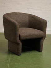 Load image into Gallery viewer, Tweed Brown Barrel Chair
