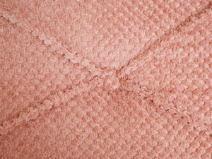 Stitched Dusty Pink Chair and Ottoman