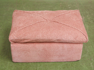 Stitched Dusty Pink Chair and Ottoman