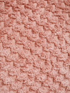 Stitched Dusty Pink Chair and Ottoman