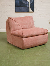 Load image into Gallery viewer, Stitched Dusty Pink Chair and Ottoman
