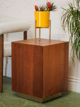Load image into Gallery viewer, Walnut Pedestal Side Table
