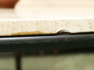 Travertine Round Vintage Coffee Table