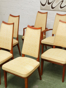 Brown Saltman Set of 6 Dining Chairs