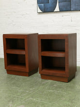 Load image into Gallery viewer, Pair of Vintage Nightstands with open cabinet space
