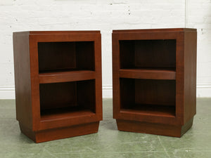 Pair of Vintage Nightstands with open cabinet space