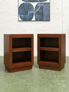 Pair of Vintage Nightstands with open cabinet space