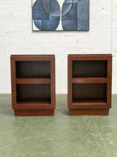 Load image into Gallery viewer, Pair of Vintage Nightstands with open cabinet space
