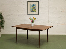 Load image into Gallery viewer, Walnut Dining Table with one leaf

