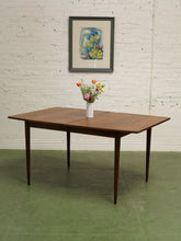 Load image into Gallery viewer, Walnut Dining Table with one leaf

