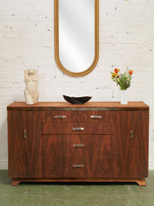 Art Deco French Walnut Credenza