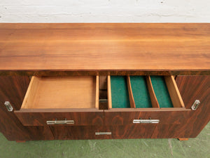 Art Deco French Walnut Credenza