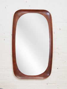 Wood Sculptural Large Mirror