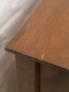Rattan front Walnut Highboy Dresser 5 drawer