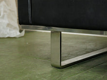 Load image into Gallery viewer, Leather Vintage Sofa with Chrome Legs
