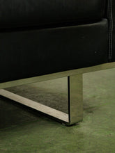 Load image into Gallery viewer, Leather Vintage Sofa with Chrome Legs
