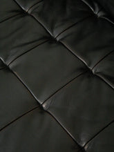 Load image into Gallery viewer, Leather Vintage Sofa with Chrome Legs
