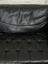 Load image into Gallery viewer, Leather Vintage Sofa with Chrome Legs
