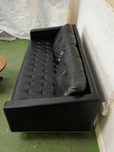 Load image into Gallery viewer, Leather Vintage Sofa with Chrome Legs
