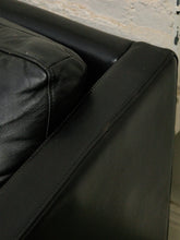 Load image into Gallery viewer, Leather Vintage Sofa with Chrome Legs
