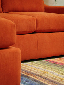 Hauser Sofa in Groove Rust