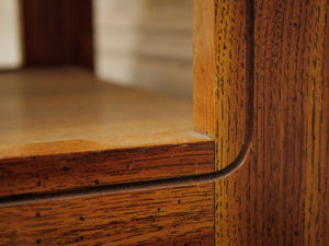 Basketweave Vintage 2 tier Side Table